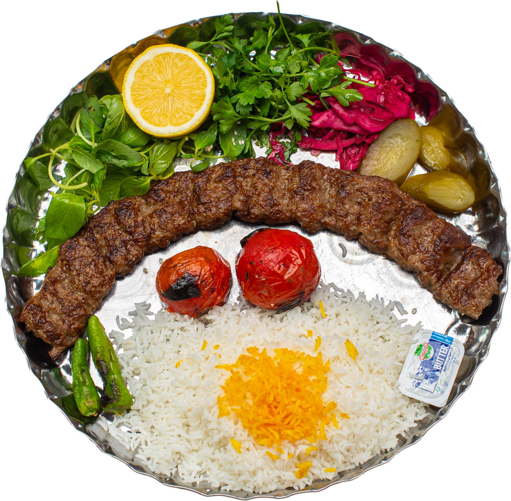 چلو کوبیده ( 100 گرمی ) تک / دو سیخ